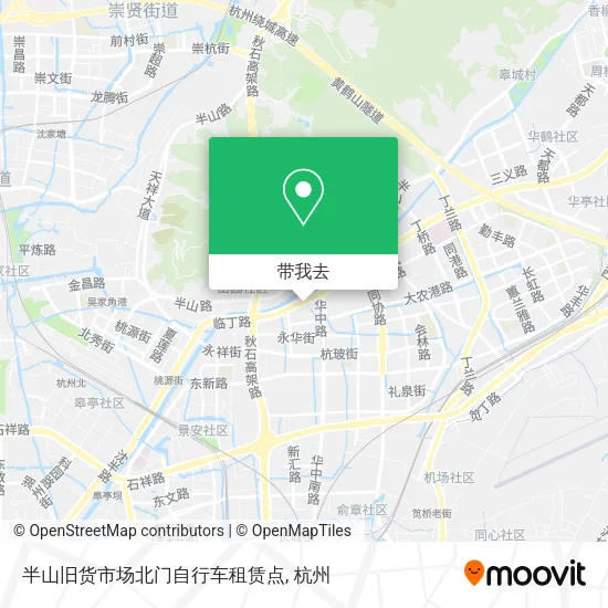 半山旧货市场北门自行车租赁点地图