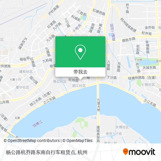杨公路杭乔路东南自行车租赁点地图