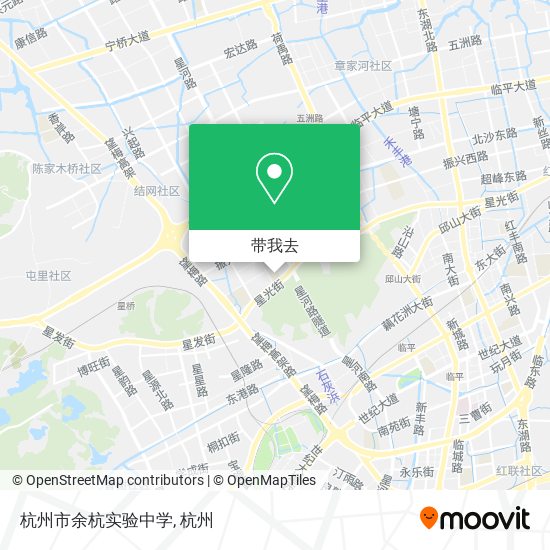 杭州市余杭实验中学地图