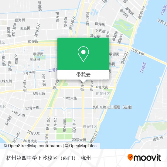 杭州第四中学下沙校区（西门）地图