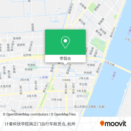 计量科技学院南正门自行车租赁点地图