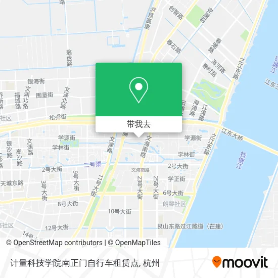计量科技学院南正门自行车租赁点地图
