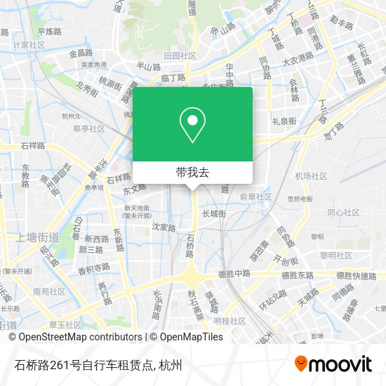 石桥路261号自行车租赁点地图