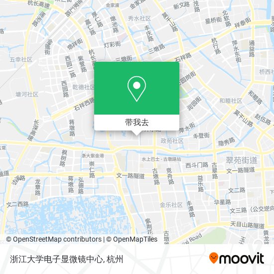 浙江大学电子显微镜中心地图