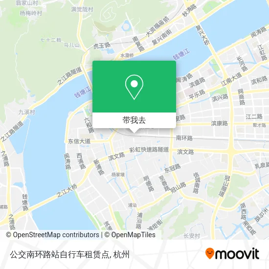 公交南环路站自行车租赁点地图
