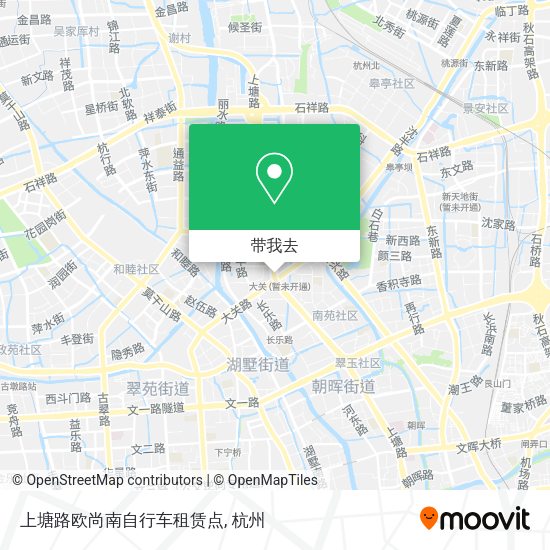上塘路欧尚南自行车租赁点地图