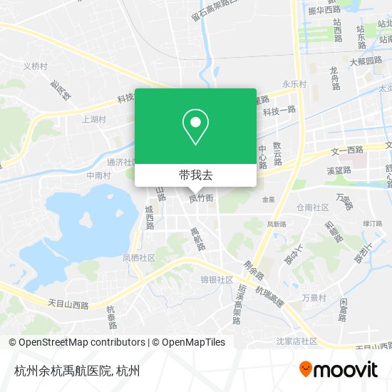 杭州余杭禹航医院地图
