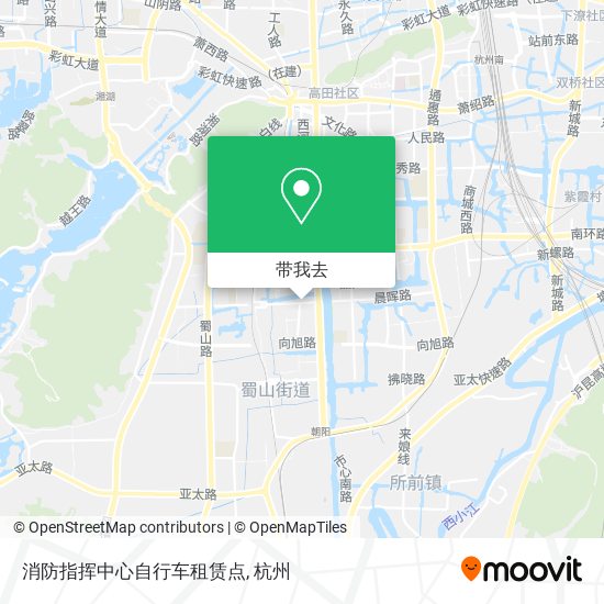 消防指挥中心自行车租赁点地图