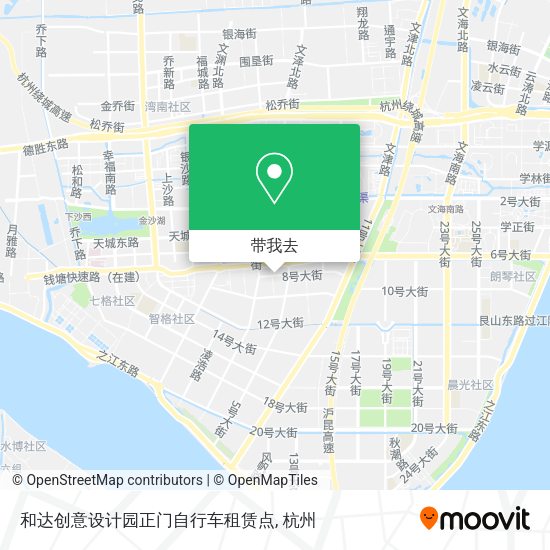 和达创意设计园正门自行车租赁点地图