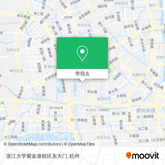 浙江大学紫金港校区东大门地图