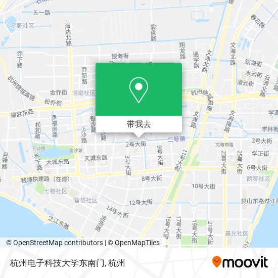 杭州电子科技大学东南门地图