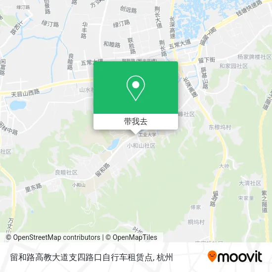 留和路高教大道支四路口自行车租赁点地图