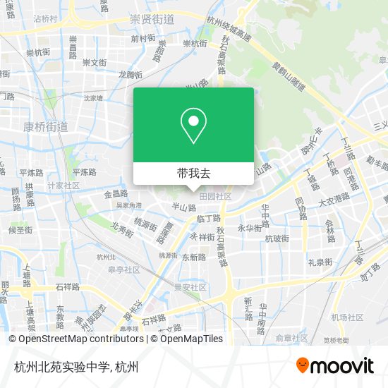 杭州北苑实验中学地图