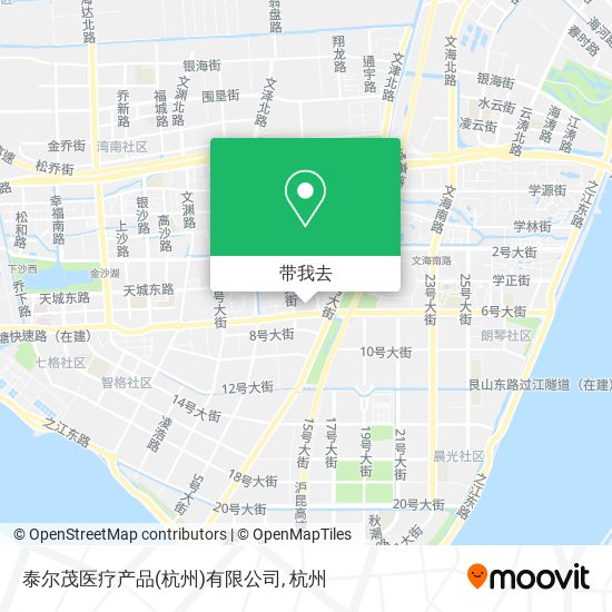 泰尔茂医疗产品(杭州)有限公司地图