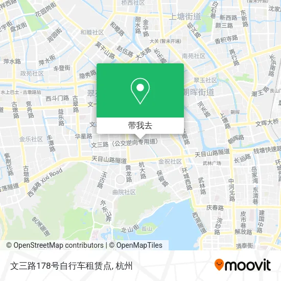 文三路178号自行车租赁点地图