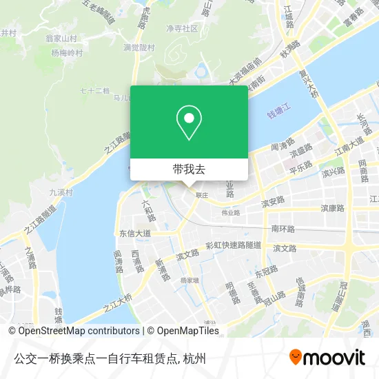 公交一桥换乘点一自行车租赁点地图