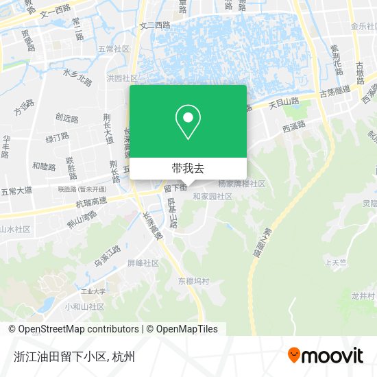 浙江油田留下小区地图