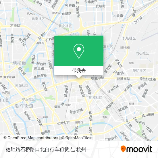 德胜路石桥路口北自行车租赁点地图