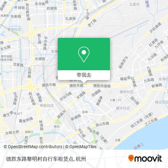 德胜东路黎明村自行车租赁点地图