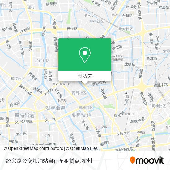 绍兴路公交加油站自行车租赁点地图