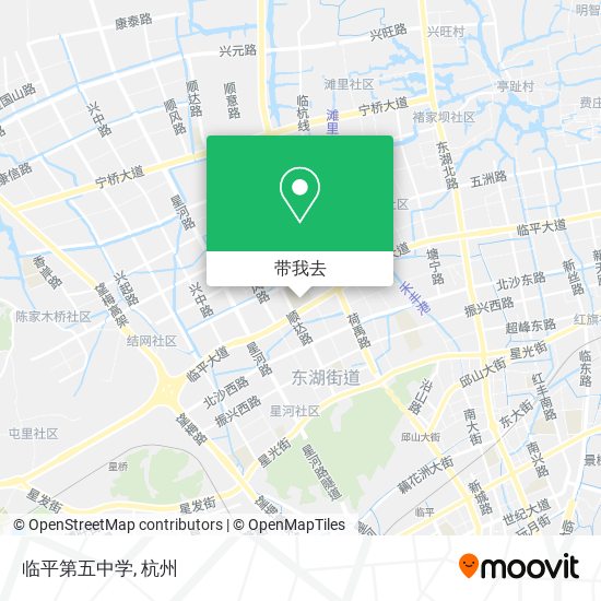 临平第五中学地图
