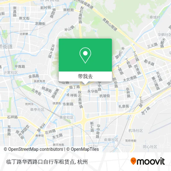 临丁路华西路口自行车租赁点地图