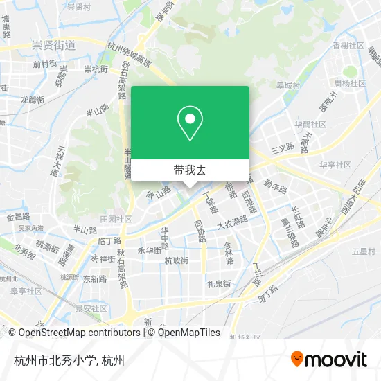杭州市北秀小学地图