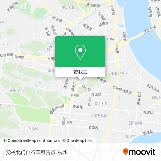 党校北门自行车租赁点地图