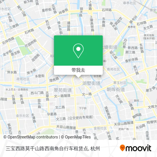 三宝西路莫干山路西南角自行车租赁点地图