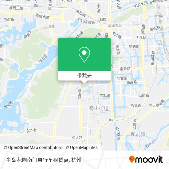 半岛花园南门自行车租赁点地图