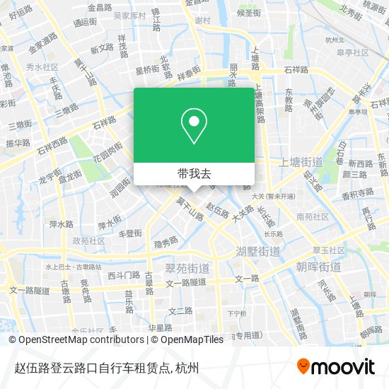 赵伍路登云路口自行车租赁点地图