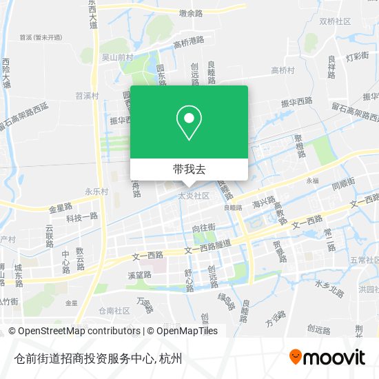 仓前街道招商投资服务中心地图