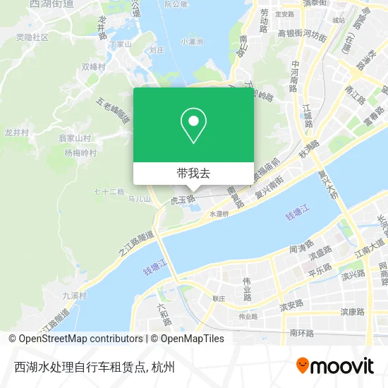 西湖水处理自行车租赁点地图