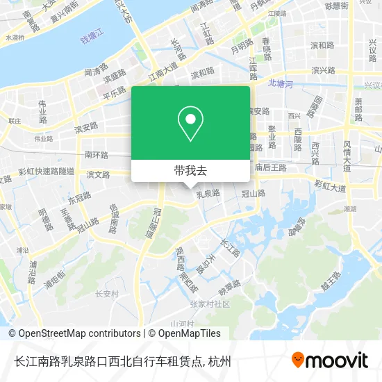 长江南路乳泉路口西北自行车租赁点地图