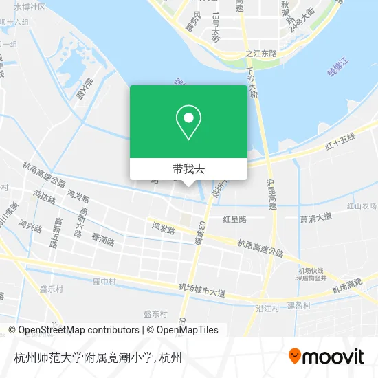 杭州师范大学附属竟潮小学地图