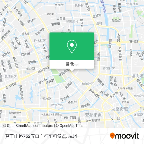 莫干山路752弄口自行车租赁点地图