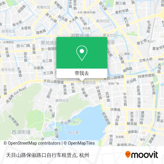 天目山路保俶路口自行车租赁点地图