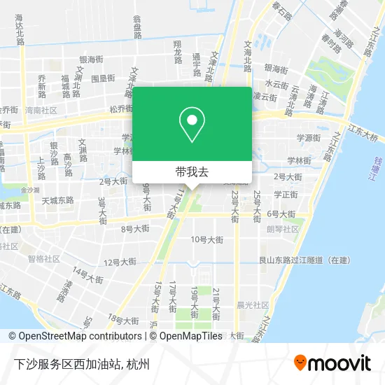 下沙服务区西加油站地图