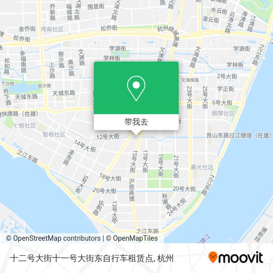 十二号大街十一号大街东自行车租赁点地图