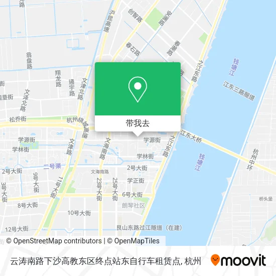 云涛南路下沙高教东区终点站东自行车租赁点地图