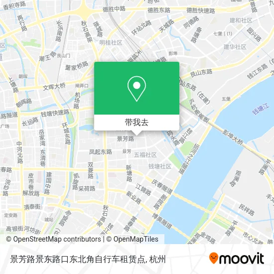 景芳路景东路口东北角自行车租赁点地图