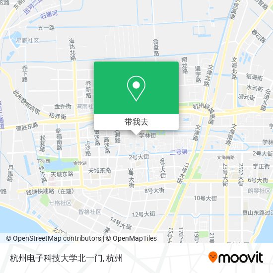 杭州电子科技大学北一门地图