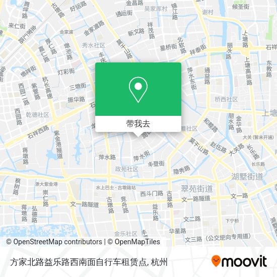 方家北路益乐路西南面自行车租赁点地图