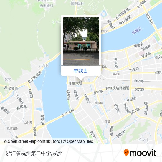 浙江省杭州第二中学地图