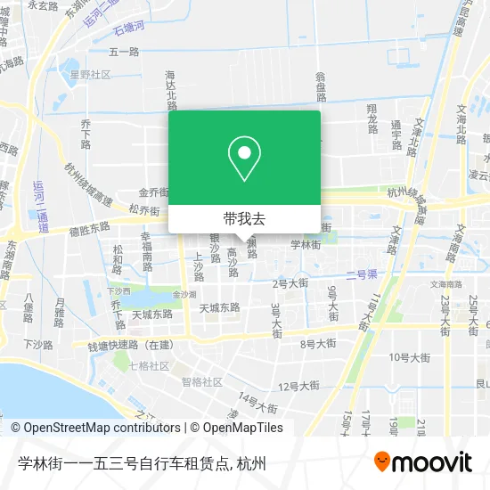 学林街一一五三号自行车租赁点地图
