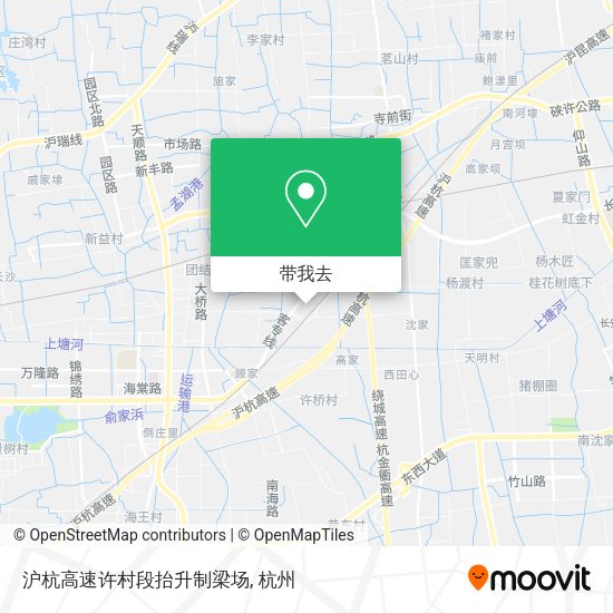 沪杭高速许村段抬升制梁场地图