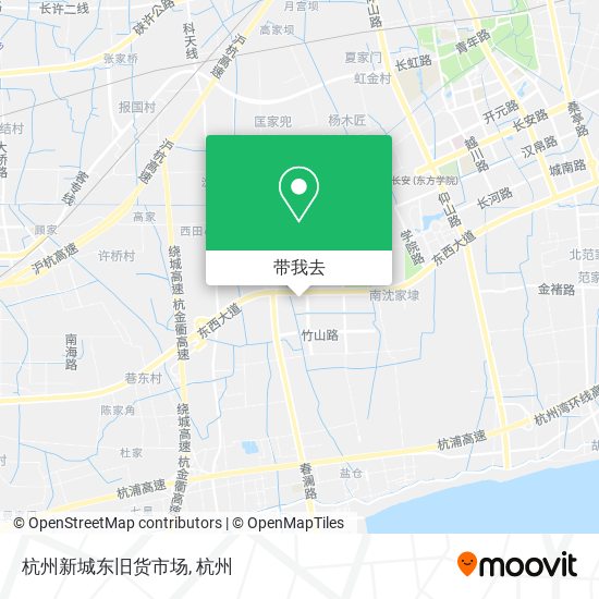 杭州新城东旧货市场地图