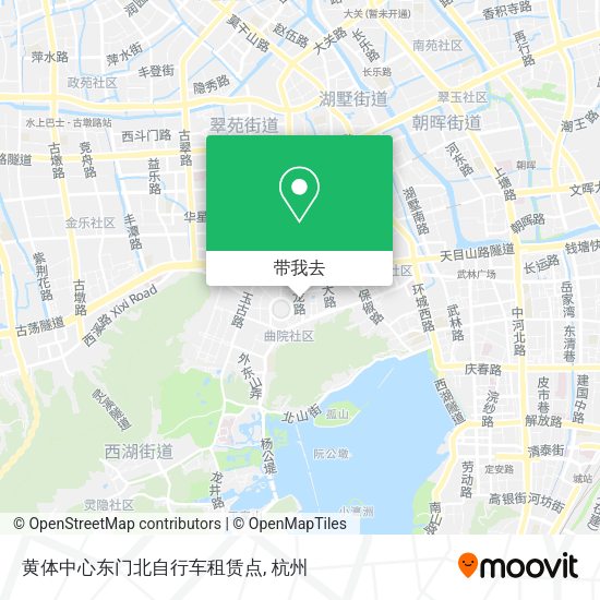 黄体中心东门北自行车租赁点地图