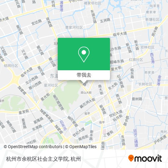 杭州市余杭区社会主义学院地图