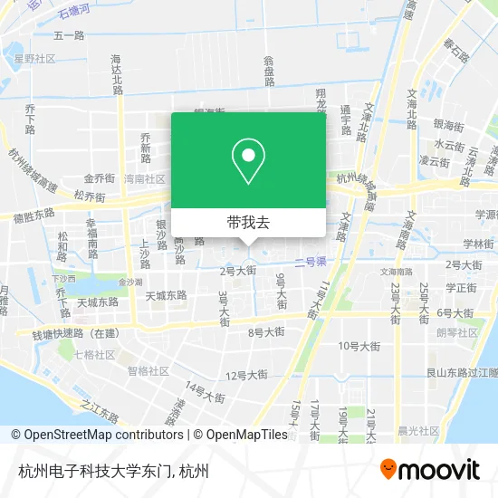 杭州电子科技大学东门地图